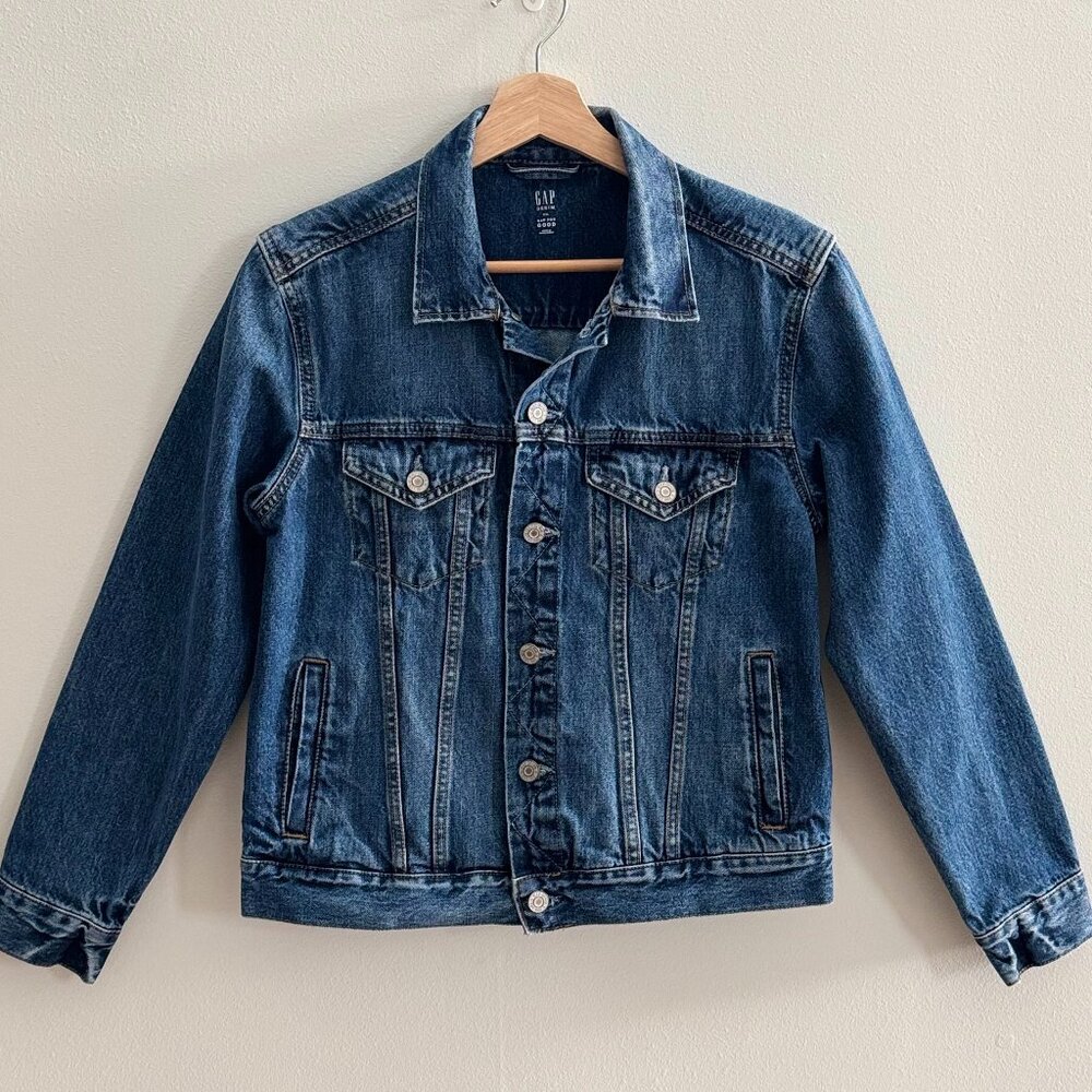 GAP Girls Classic Cotton Icon Denim Jacket, Medium Wash, Size XXL